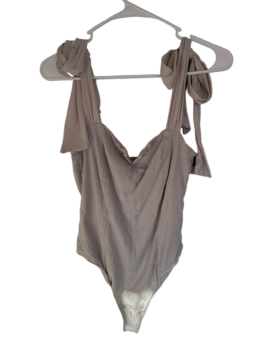 Free People Intimately Lola Tie-Shoulder Bodysuit "Harvest Moon" color