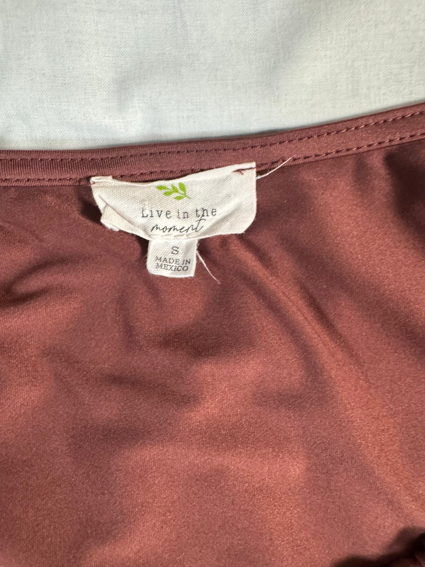 Live in the Moment Rust Corset-Style Crop Top - SM