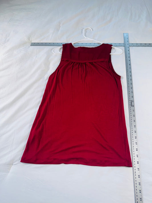 Banana Republic Brick Red Sleeveless V-neck Woven Tank -XS