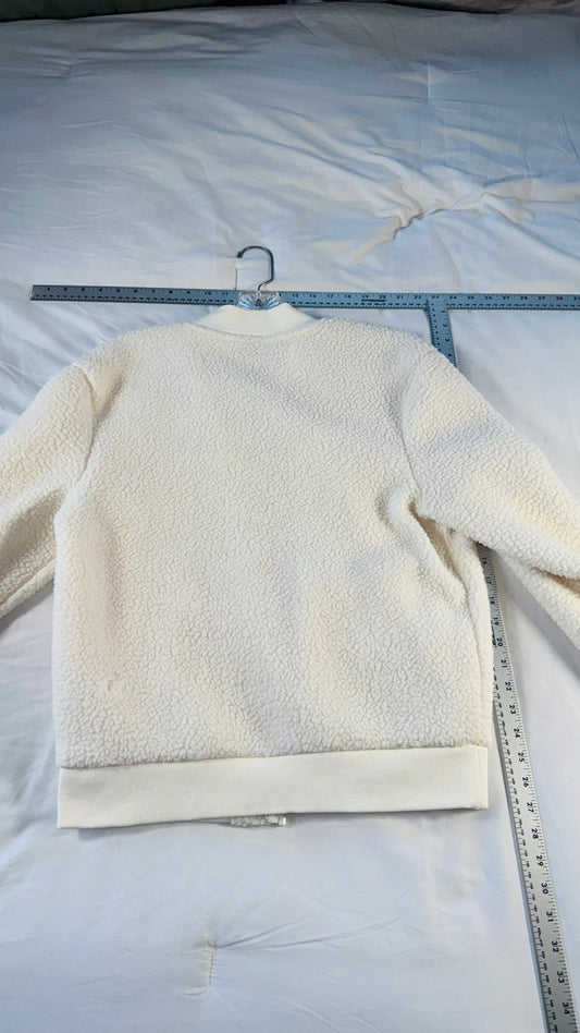 Zia Active Sherpa Zip Jacket - Cream -Cozy Fleece - M