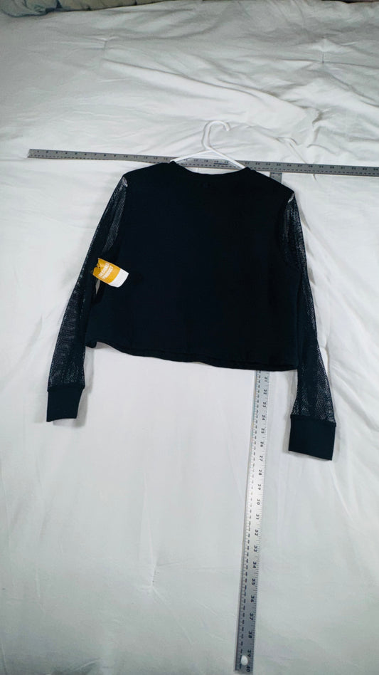 Hunter for Target Black Mesh Sleeve Sweatshirt - XS