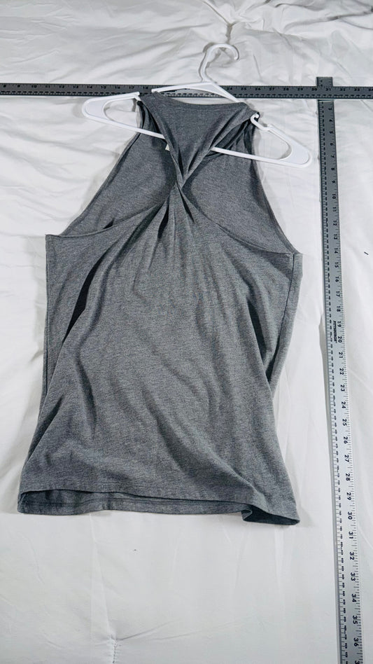 PINK Victoria's Secret "Girl Power" Twist Back Tank Top - Gray - XS