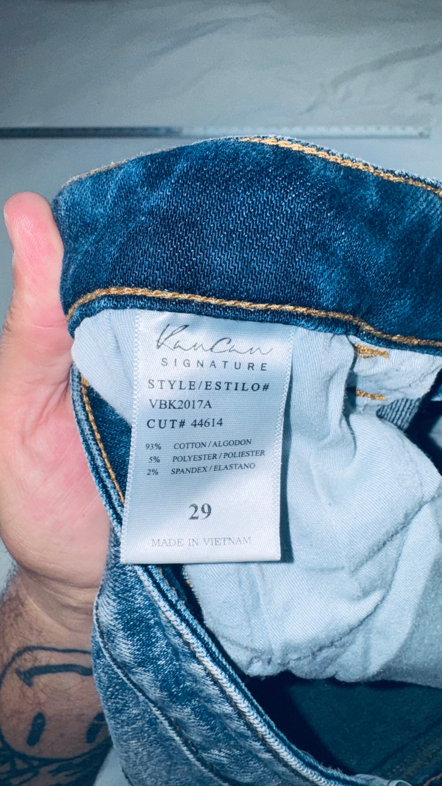 KanCan Signature Low rise Ankle Straight Crop Jeans - Raw Hem