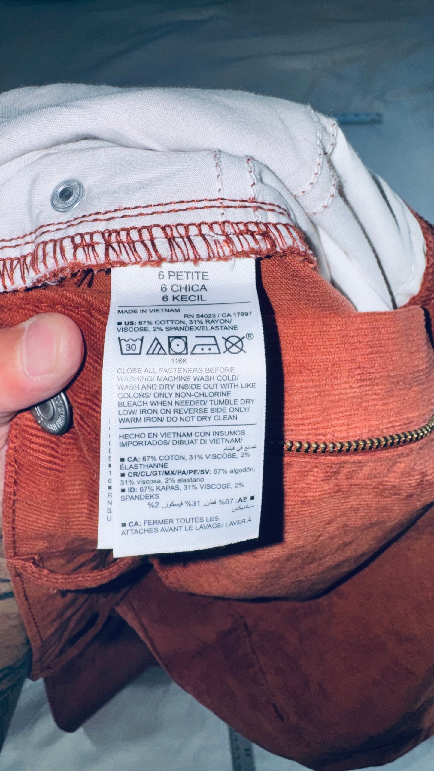 Old Navy Rust Corduroy High-Rise Flare Pants - Secret-Smooth Pockets - Size 6