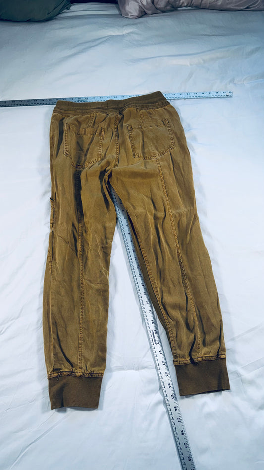 Anthropologie "The Nomad" Line Mustard Utility Jogger Pants - Drawstring Waist - SM