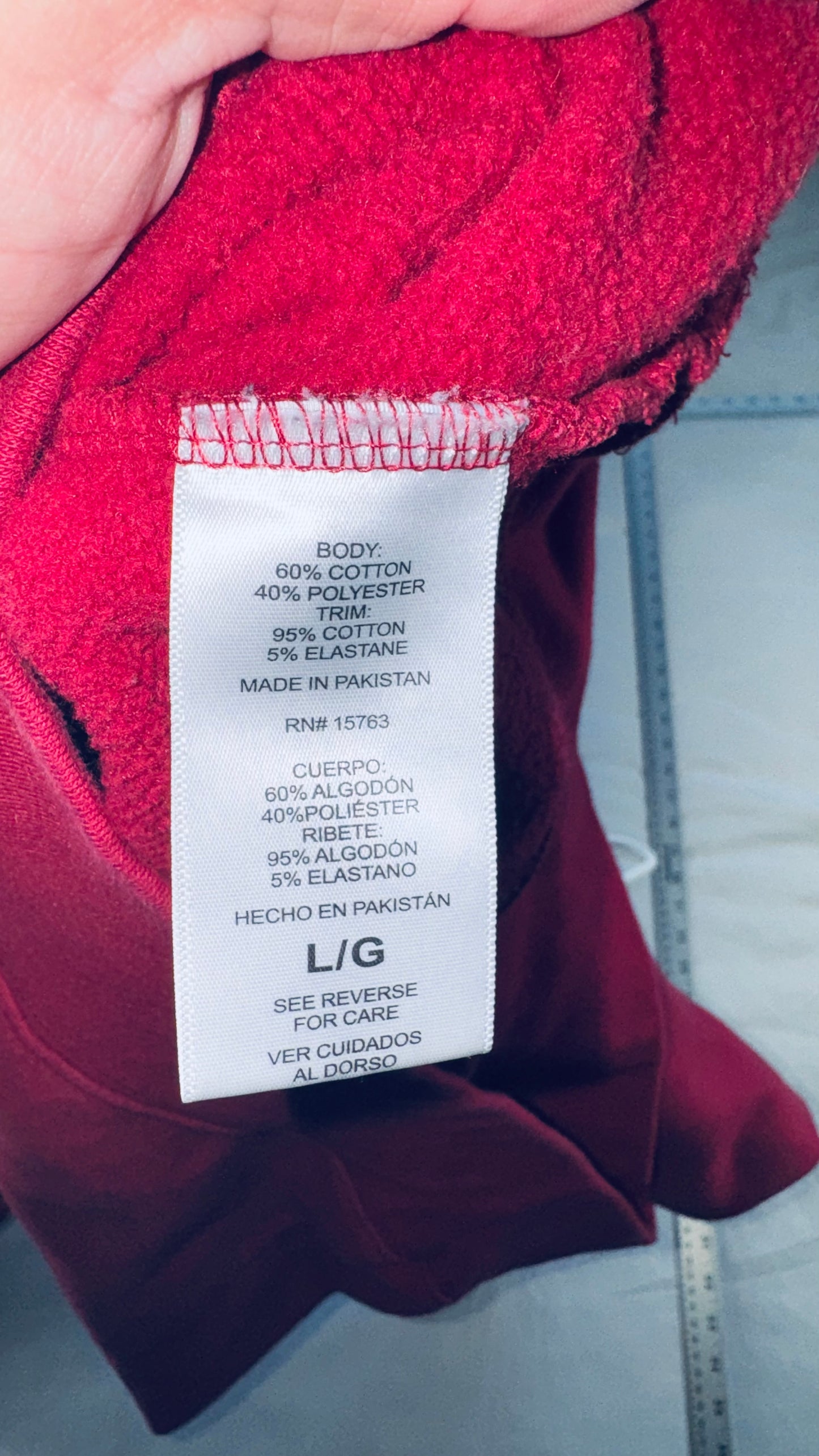 Champion Red Logo Crewneck Sweatshirt - Script Patch Logo - LG