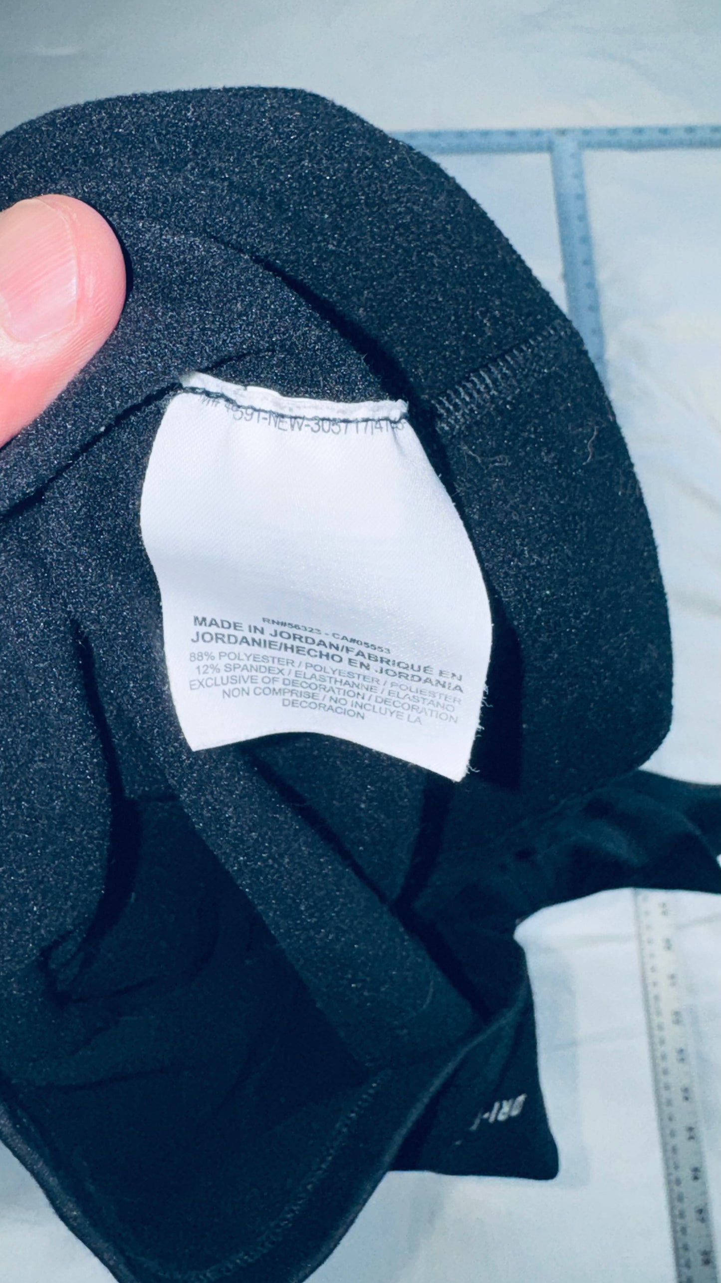 Nike Pro Dri-FIT Black Patterned Quarter Zip Athletic Top - Thumbhole Sleeves -SM