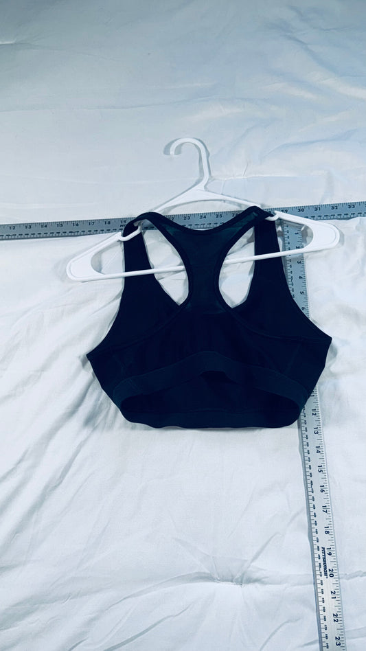 Nike dri-FIT Black Racerback Sports Bra-Mesh Back Athletic Bra - M