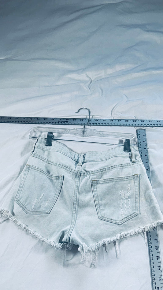 PacSun Light Wash Distressed Denim Shorts - High Rise Size 24 (PacSun sizing)
