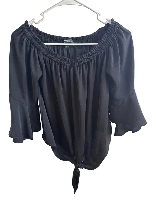 Express Black Off-the-Shoulder Blouse