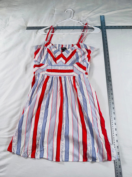 EXPRESS Red White Blue Stripe Sundress - M
