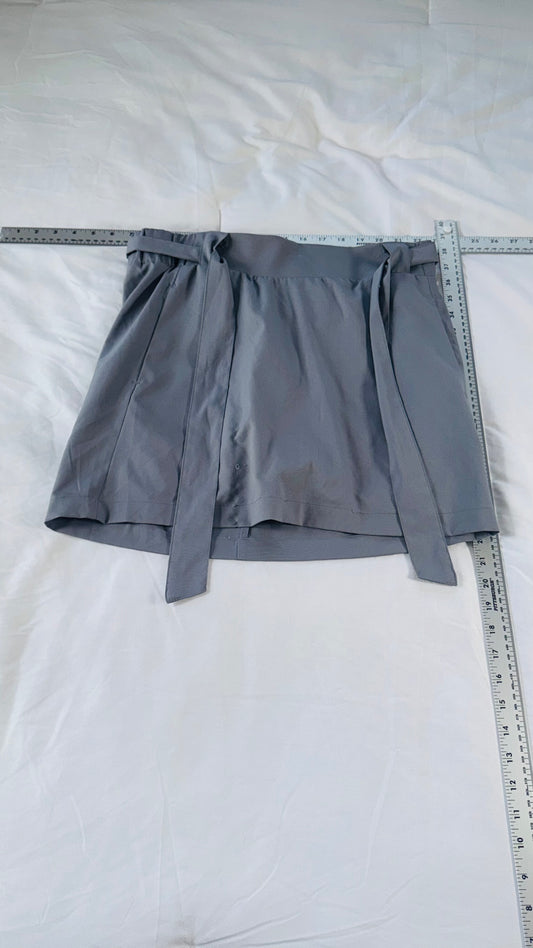 St. John's Bay Gray Tie-Waist Skort - Built-In Shorts - SM