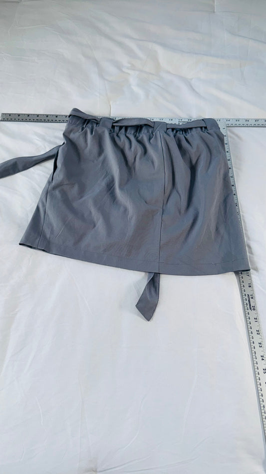 St. John's Bay Gray Tie-Waist Skort - Built-In Shorts - SM