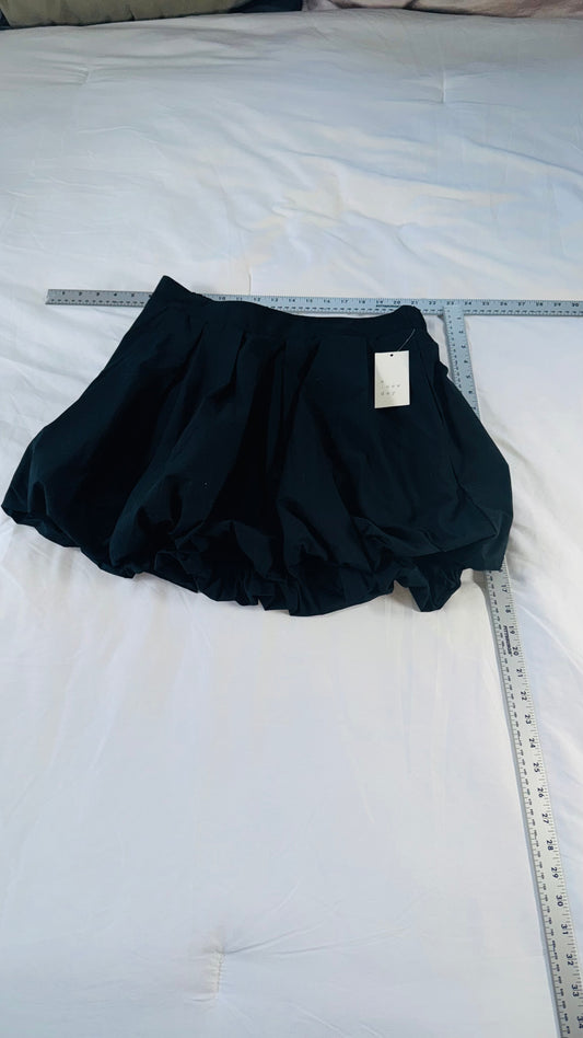 A New Day Black Pleated Skirt - Cotton - New With Tags - M