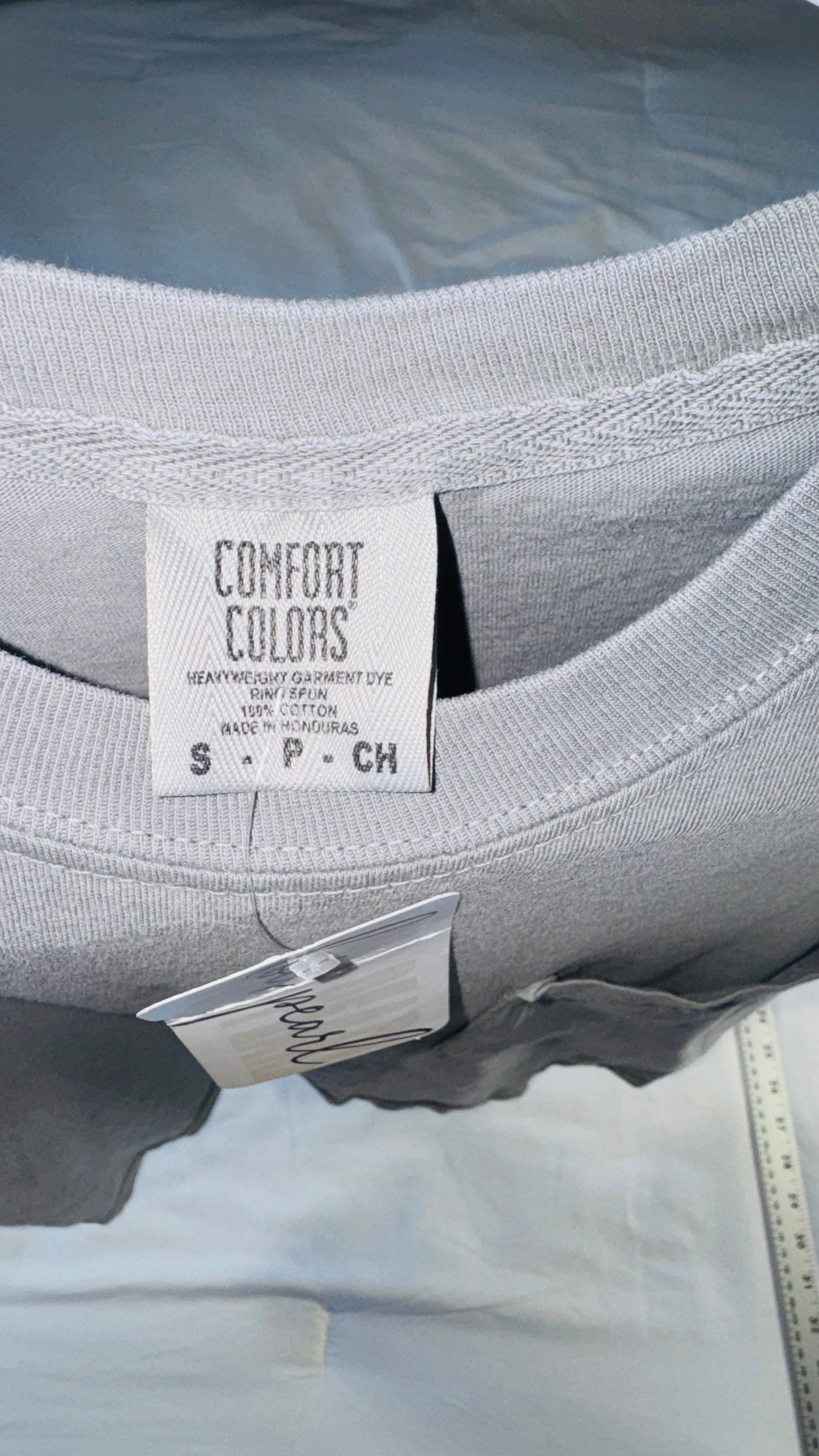 Comfort Colors "Homebody" Graphic Pocket Tee - Grey - SM