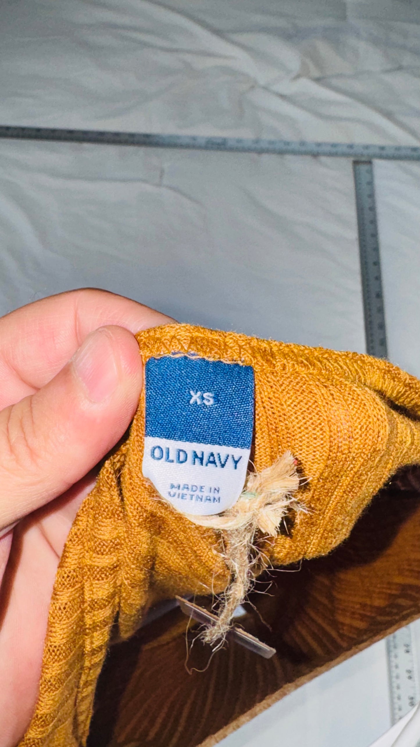Old Navy Mustard Ribbed Scoop-Neck Top - XS