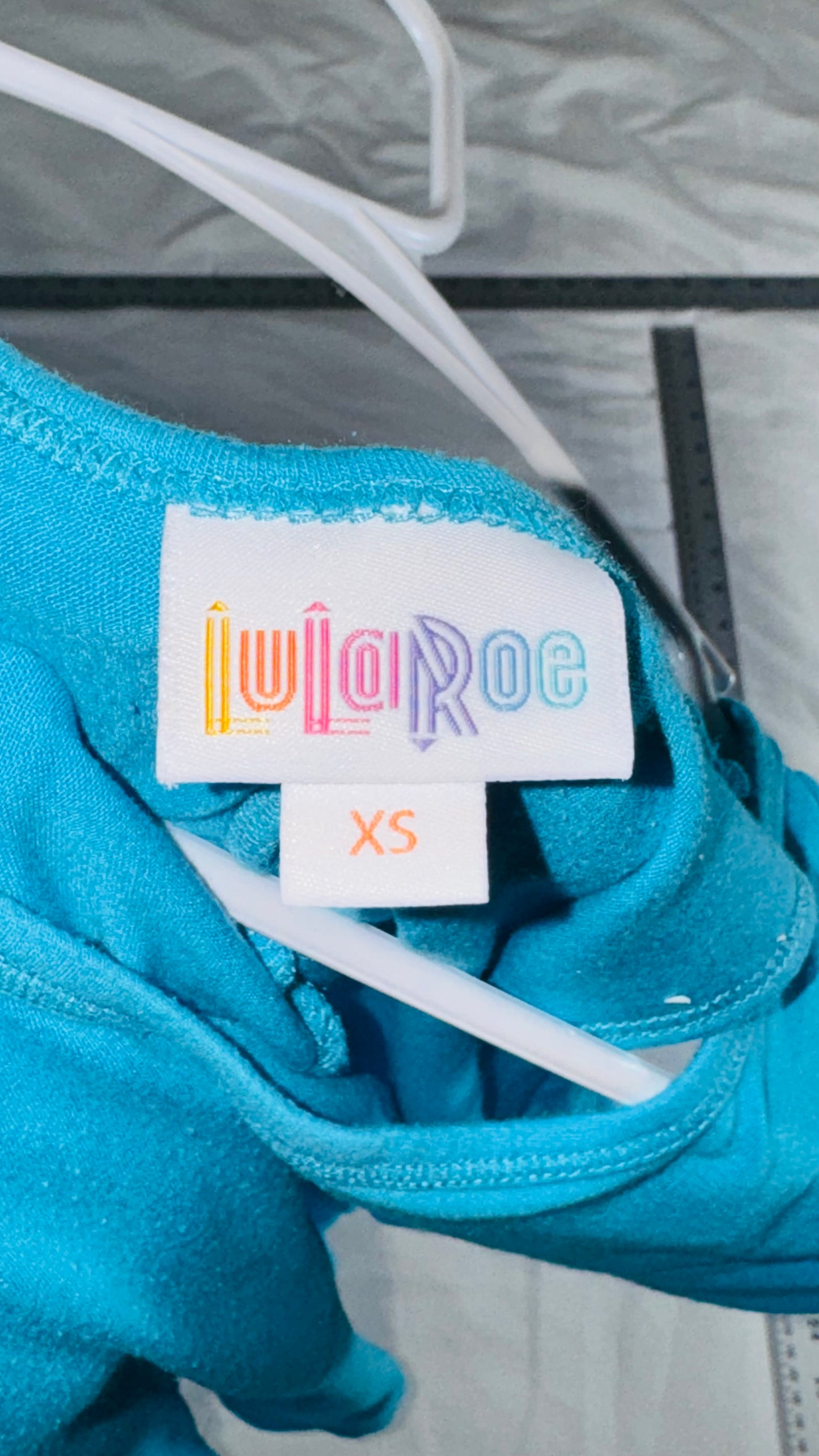 LuLaRoe Teal Flowy Racerback Perfect Tank Top  - XS