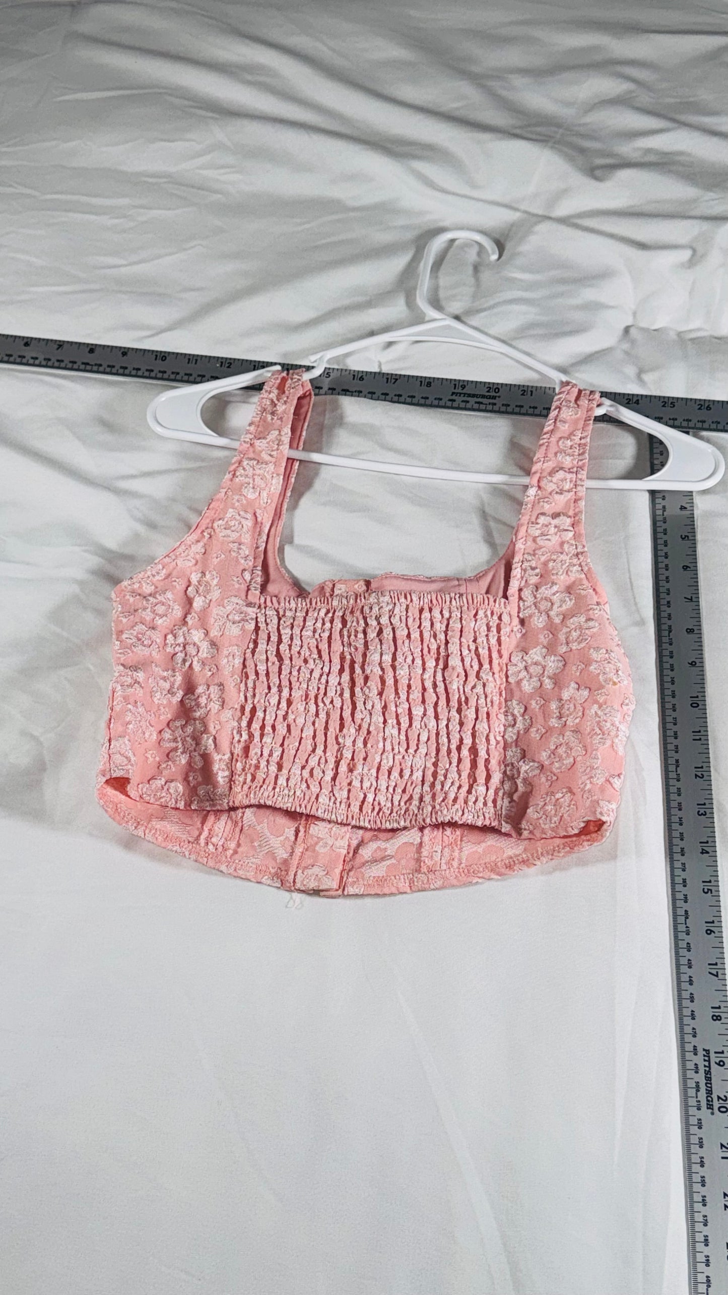 Wild Fable Pink Floral Corset Crop Top - SM