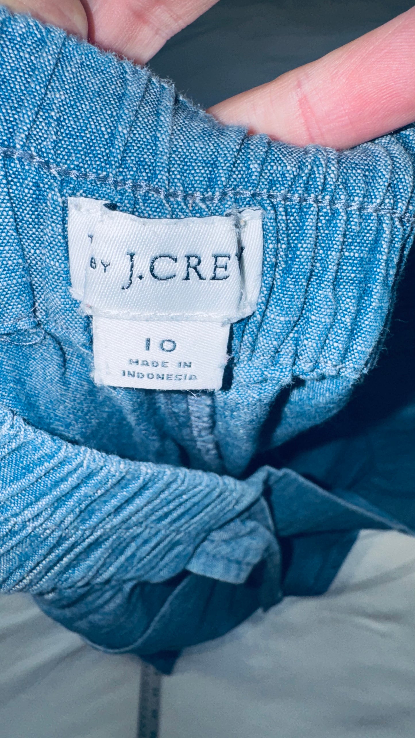 J. by JCREW Chambray Cropped Wide-Leg Wide Leg Capri Pants - Size 10