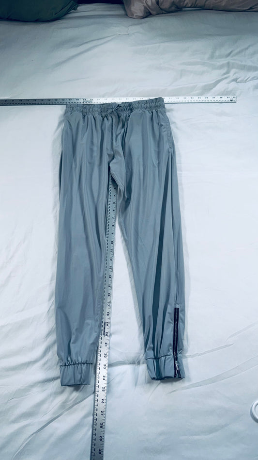 Zyia Active Gray Athletic Jogger Pants w/Zip Ankle Cuffs - XS