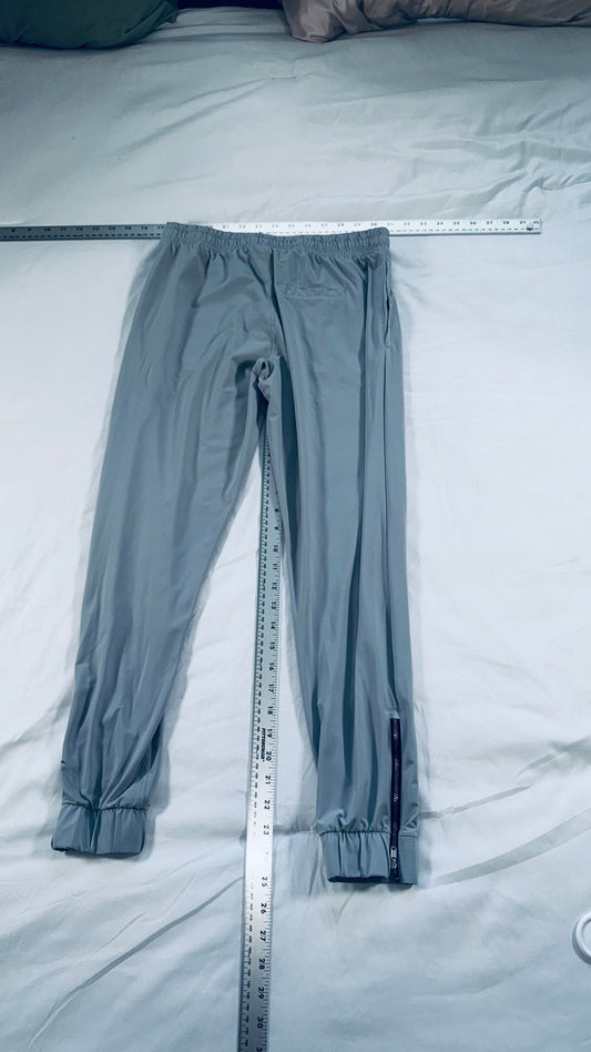 Zyia Active Gray Athletic Jogger Pants w/Zip Ankle Cuffs - XS