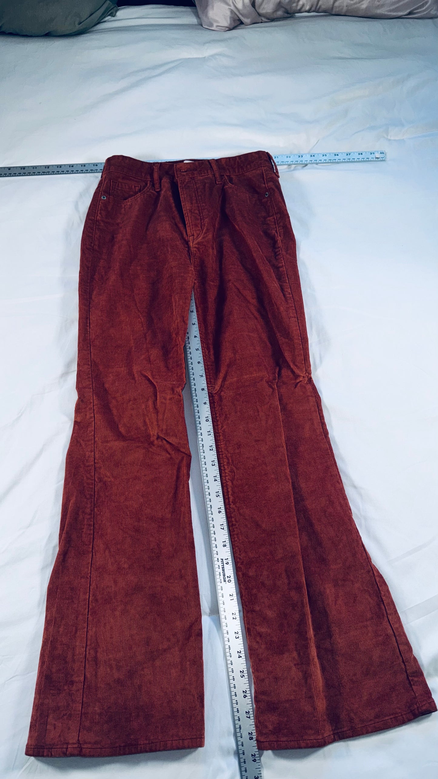 Old Navy Rust Corduroy High-Rise Flare Pants - Secret-Smooth Pockets - Size 6