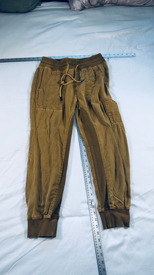 Anthropologie "The Nomad" Line Mustard Utility Jogger Pants - Drawstring Waist - SM