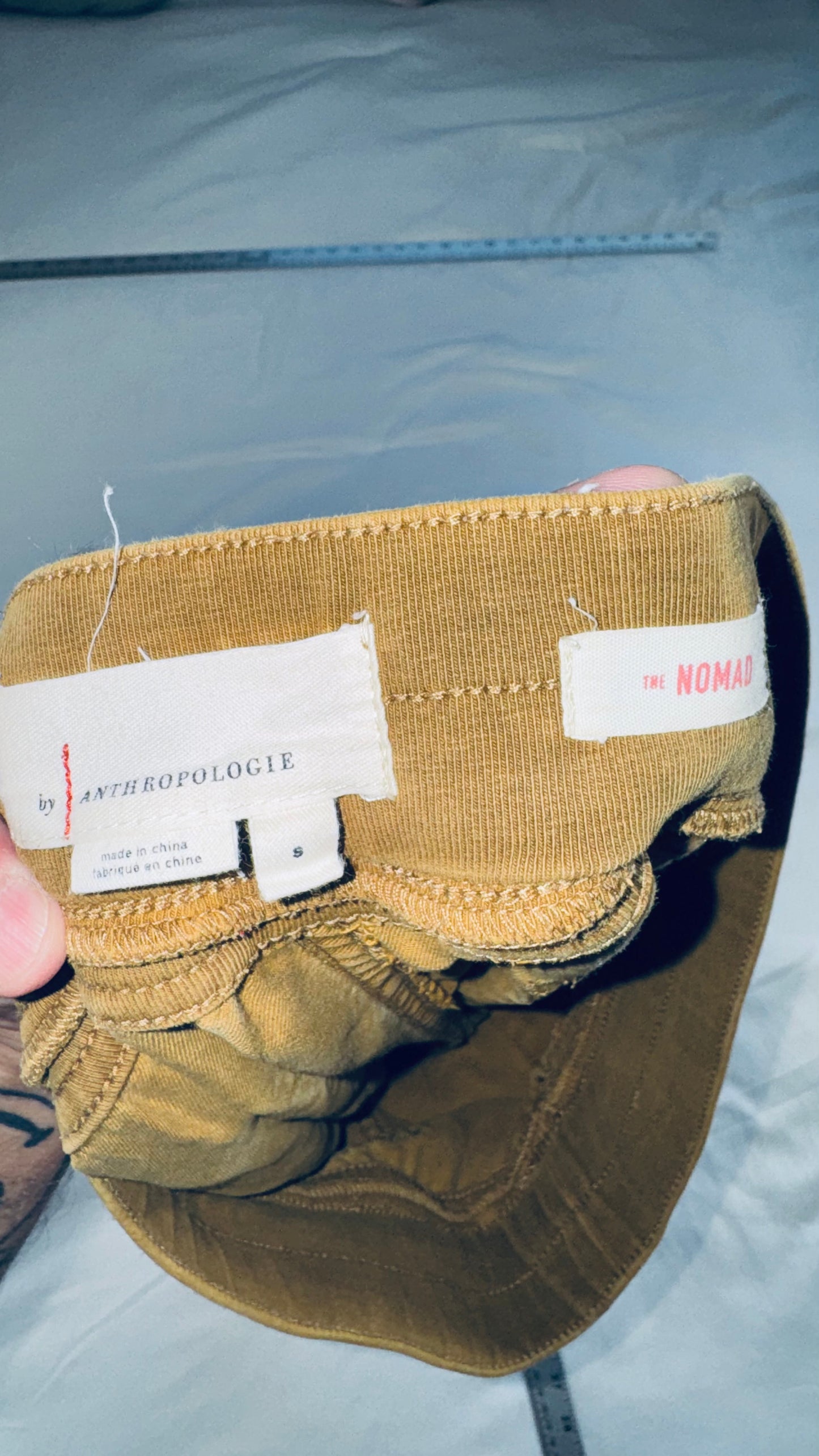 Anthropologie "The Nomad" Line Mustard Utility Jogger Pants - Drawstring Waist - SM