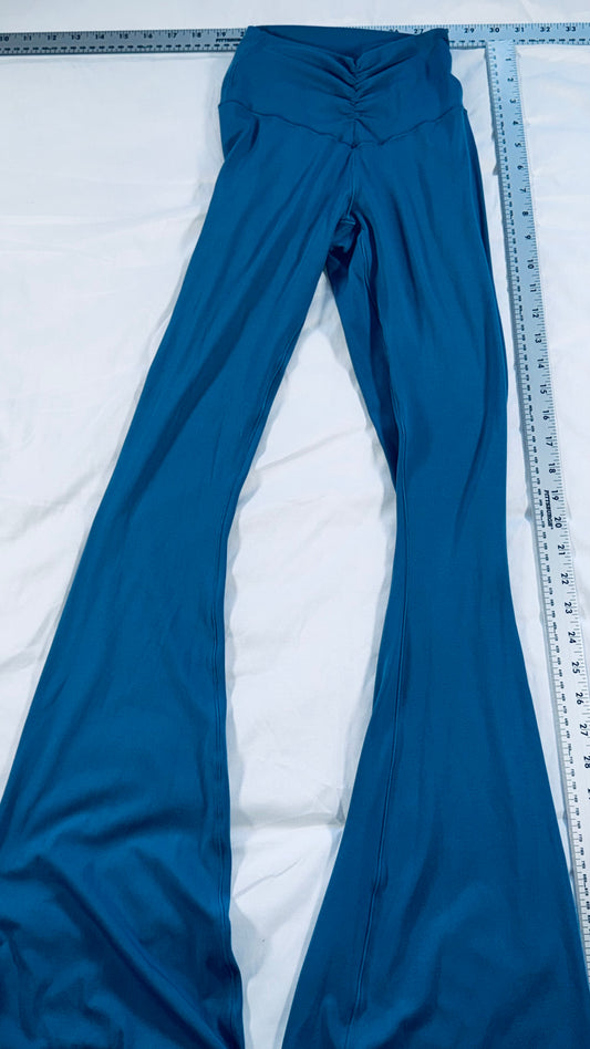 Offline by Aerie Gray Blue Flare Yoga Pants - Ruched Front Waist - XS