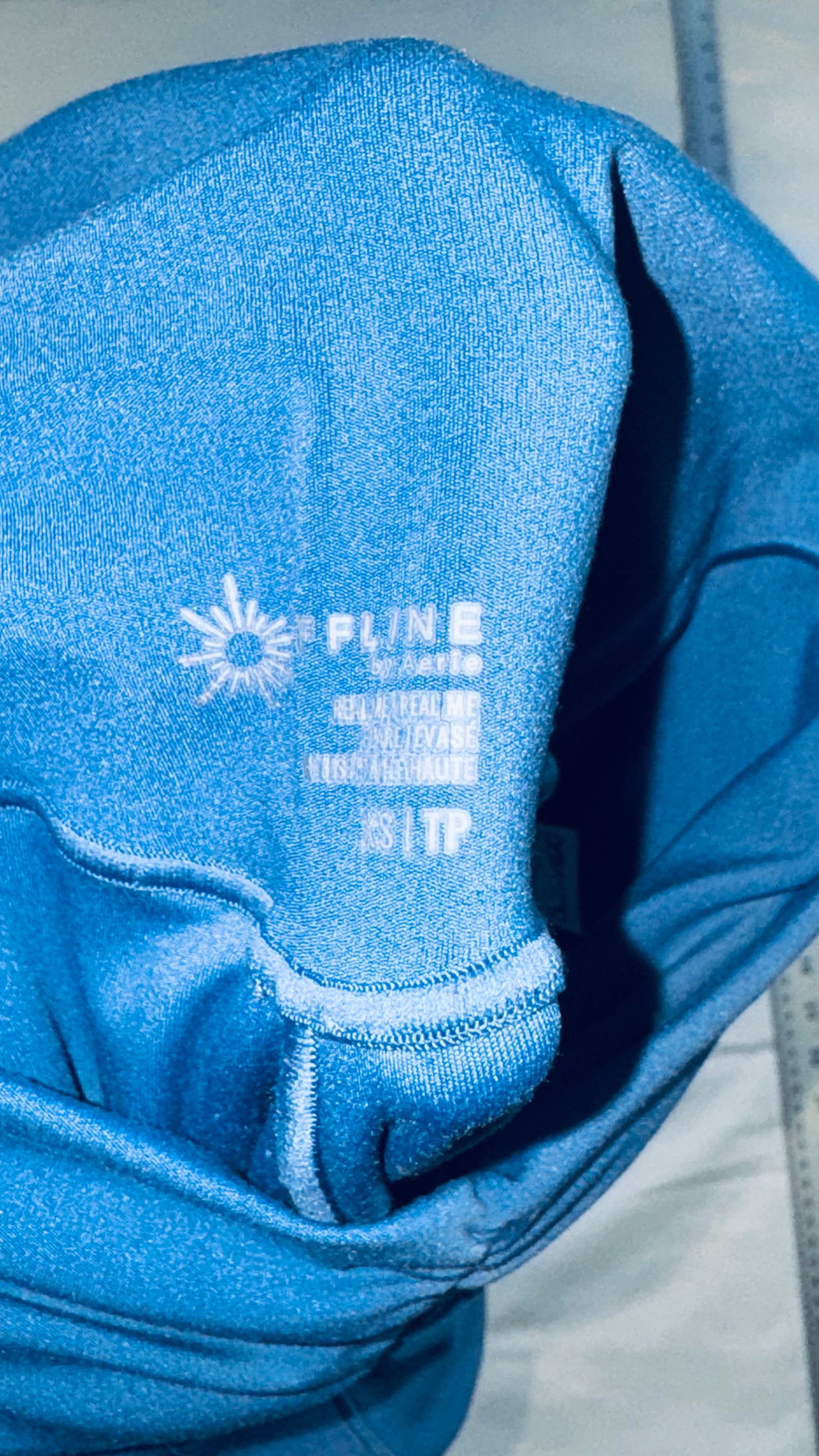Offline by Aerie Gray Blue Flare Yoga Pants - Ruched Front Waist - XS