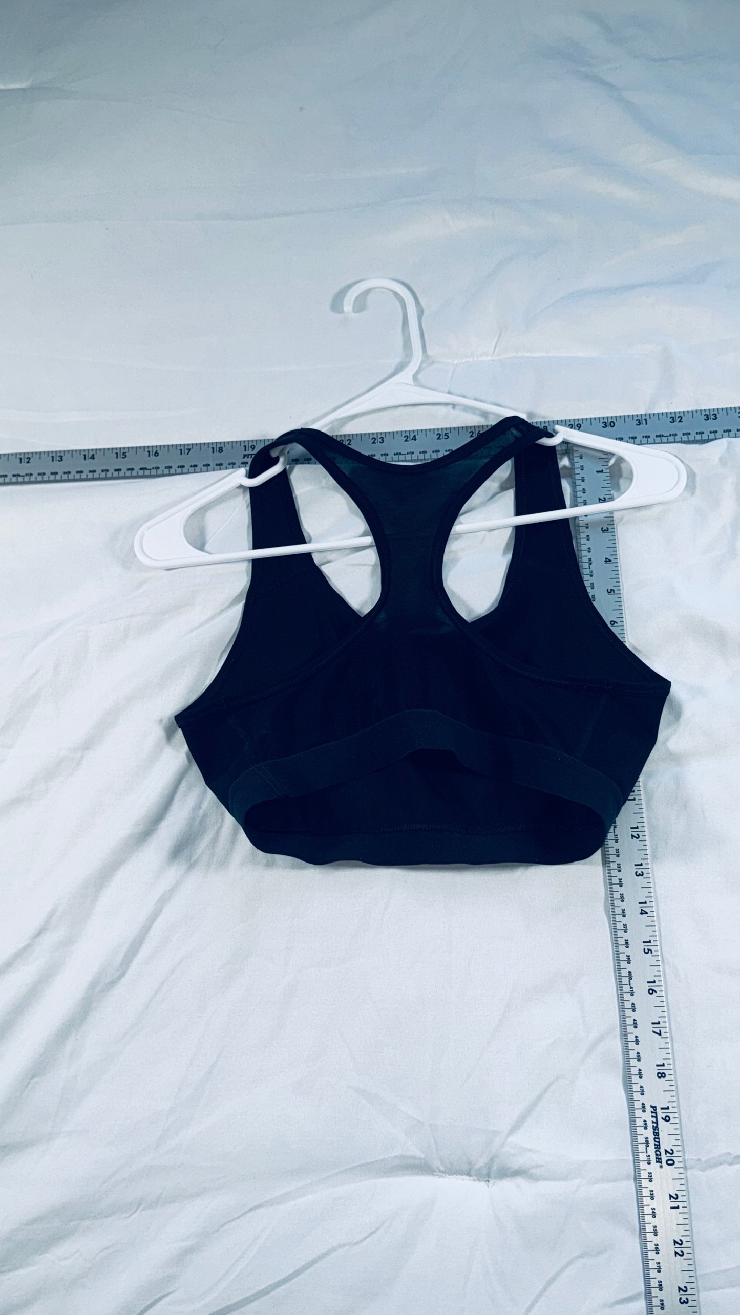 Nike dri-FIT Black Racerback Sports Bra-Mesh Back Athletic Bra - M