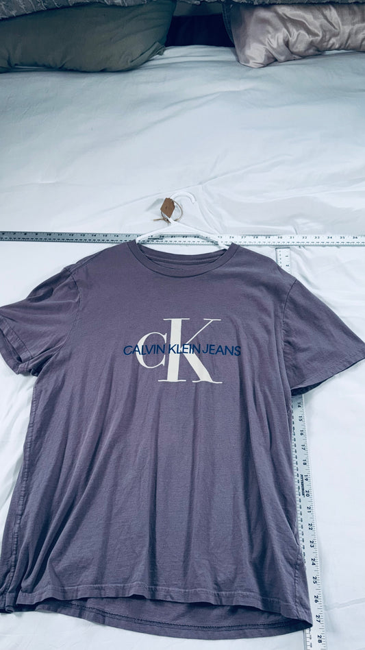 Calvin Klein Jeans CK Logo Graphic T-Shirt - Lavender - LG