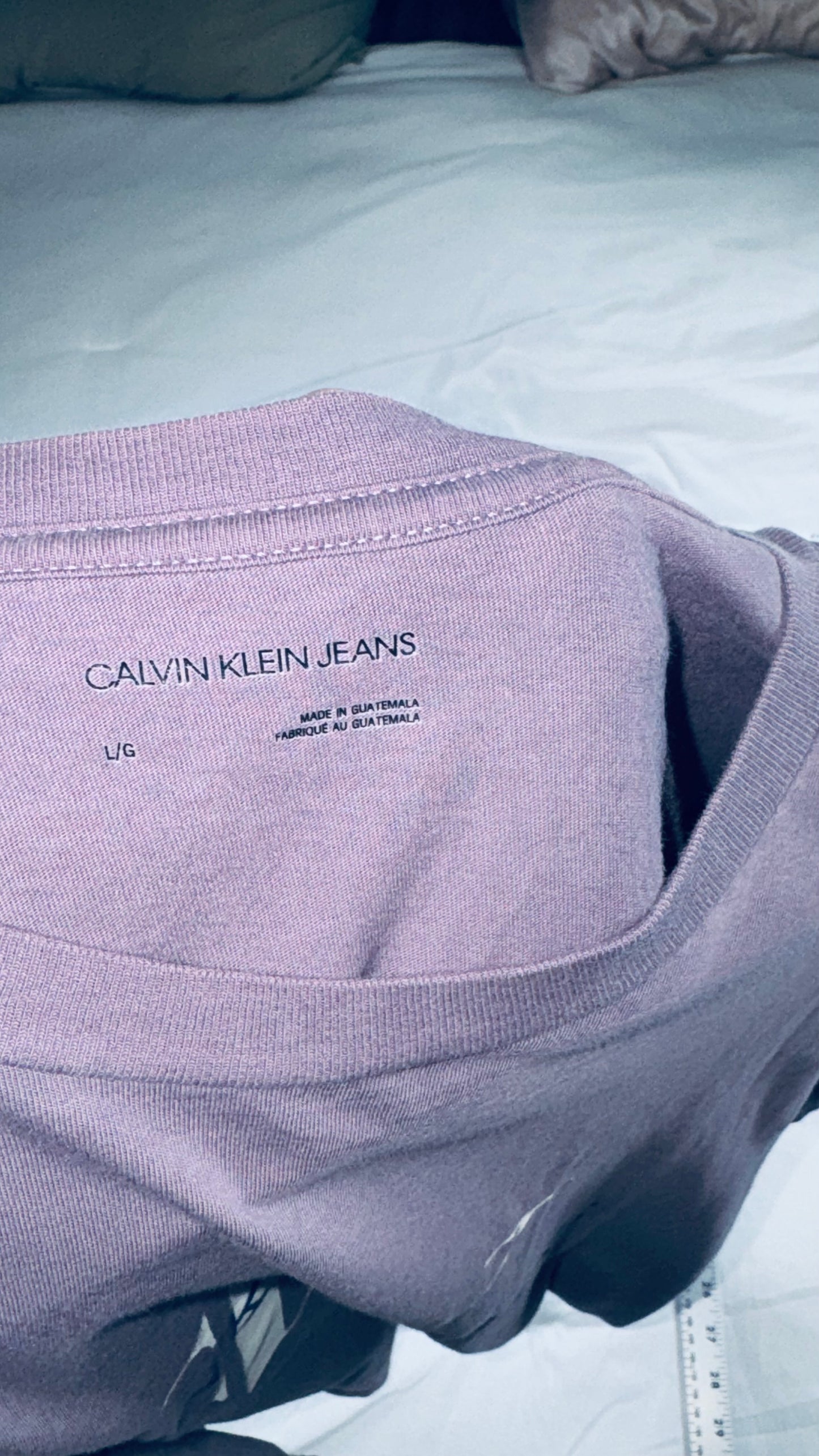 Calvin Klein Jeans CK Logo Graphic T-Shirt - Lavender - LG