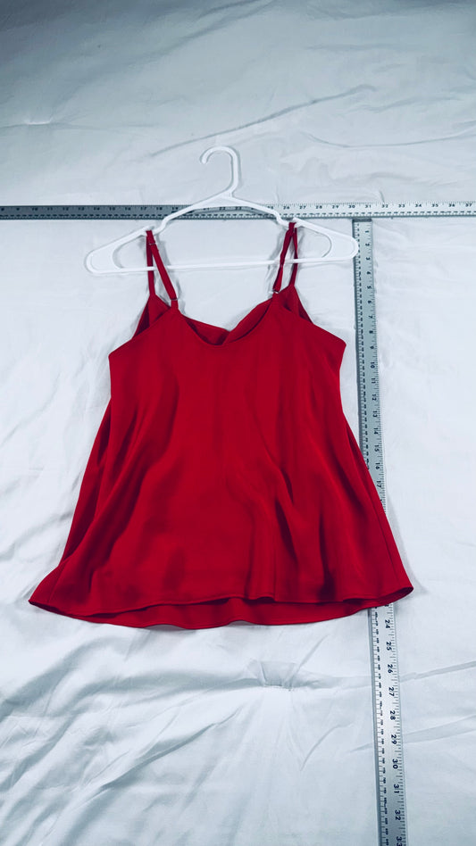 BCBGMAXAZRIA Red Satin Camisole - Adjustable Strap - XS
